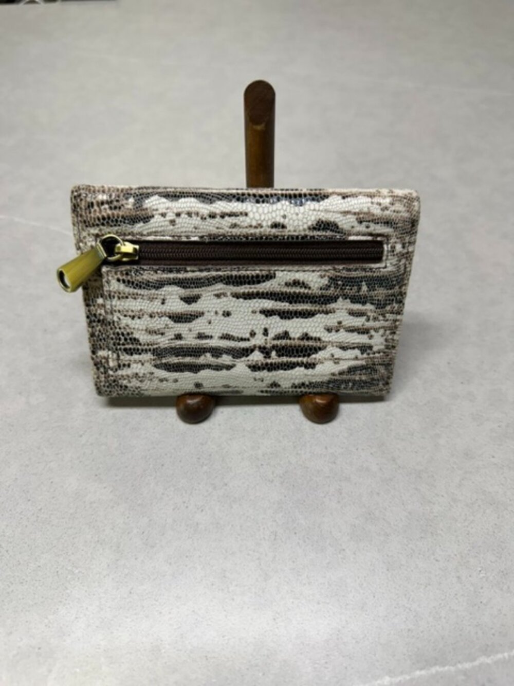 HOBO Euro Slide Card Case Wallet - New Without Tags - Lizard Print Leather